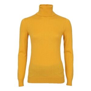 Polo Ralph Lauren Women's  casmir 100% Yellow Turtleneck Sweater